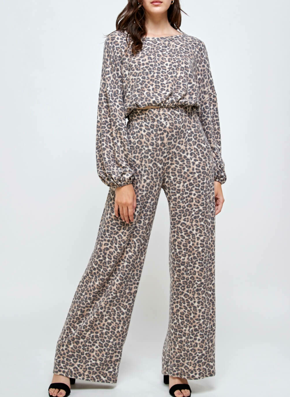 Fuzzy Leopard Lounge Pants