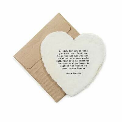 Mini Heart Shaped Card & Envelope-My wish for you is that