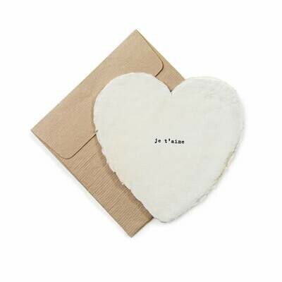 Mini Heart Shaped Card & Envelope-Je t'aime