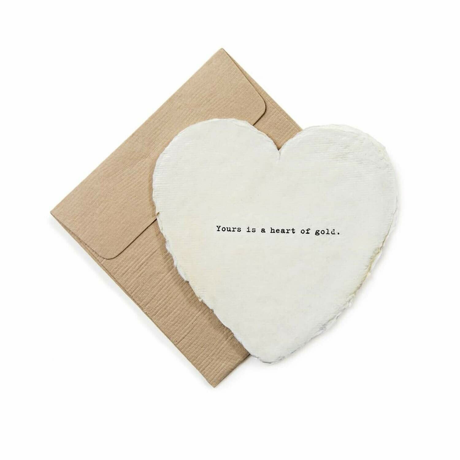 Mini Heart Shaped Card & Envelope-Yours is a heart of gold