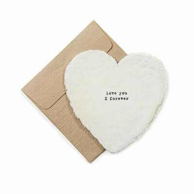 Mini Heart Shaped Card & Envelope-love you x forever