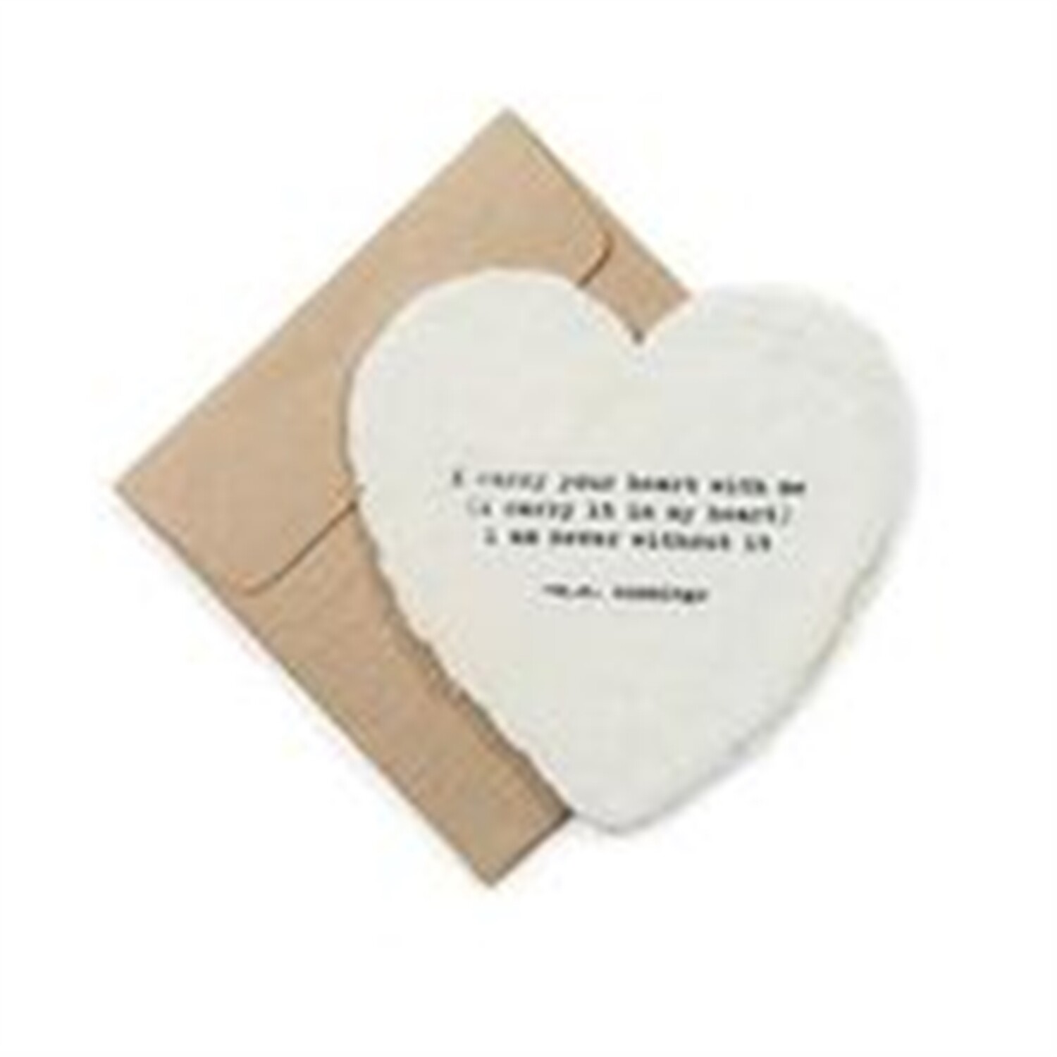 Mini Heart Shaped Card & Envelope-i carry your heart with me
