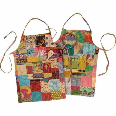 Kantha Apron, Reversible