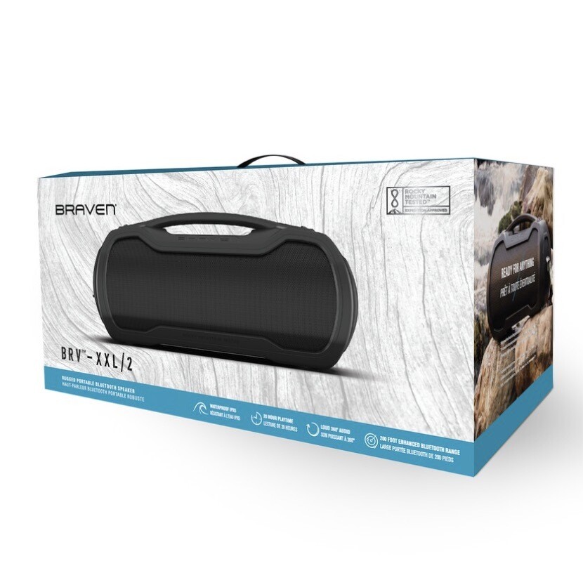 Braven Audio XXL/2 Outdoor Bluetooth Speaker, Black