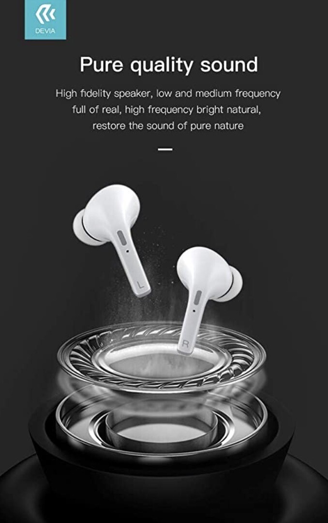 Devia TWS Wireless Earphone Joy A5, White