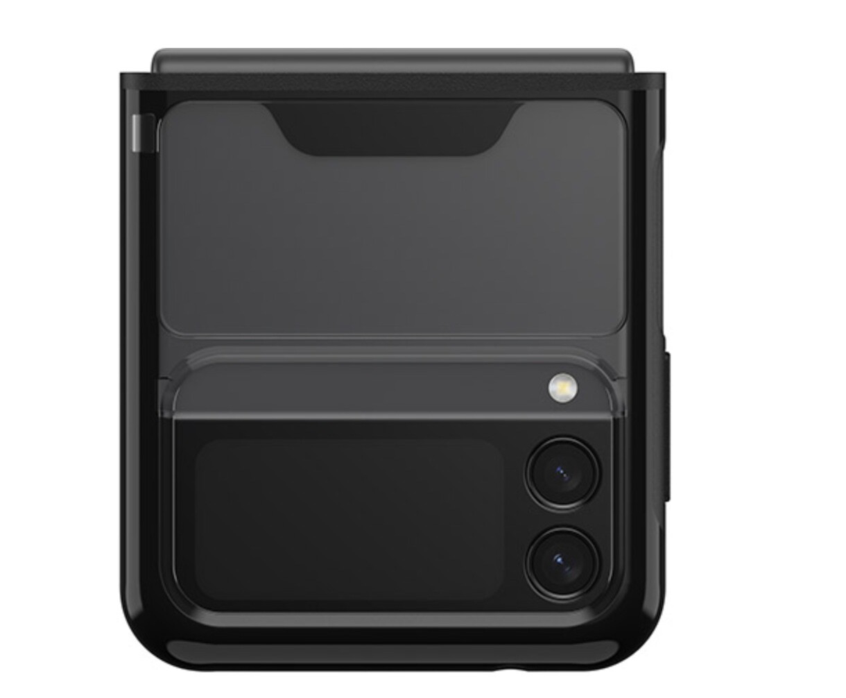 OtterBox Samsung Galaxy Z Flip3 Symmetry Flex, Black Crystal