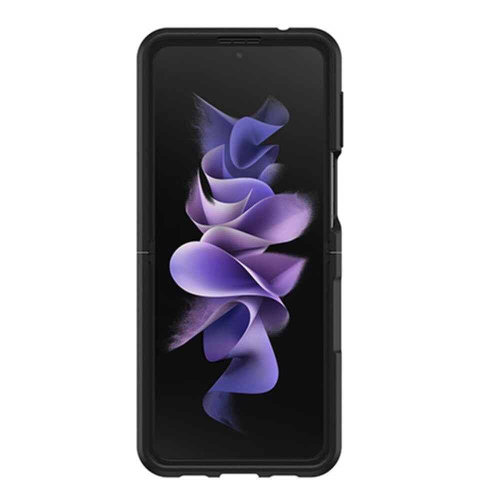 OtterBox Samsung Galaxy Z Flip3 Symmetry Flex, Black Crystal