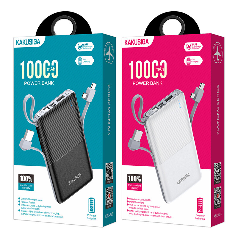 6921042119946-Kaku Blackself-Contained Mobile Power Bank 10000mA