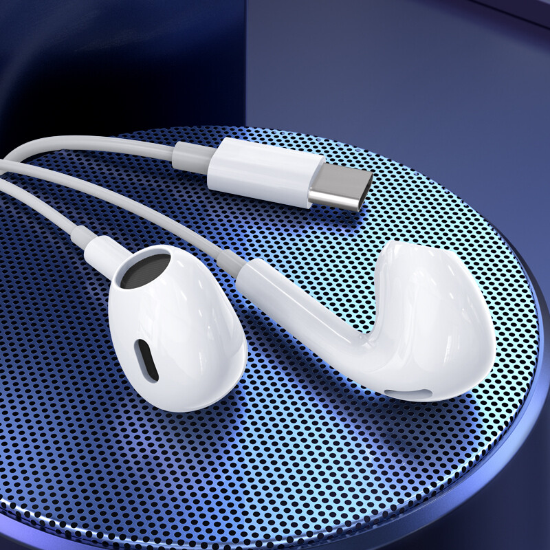 Kaku KSC-697 HAOYUN Type-C Wired Control Earphone with Mic, White