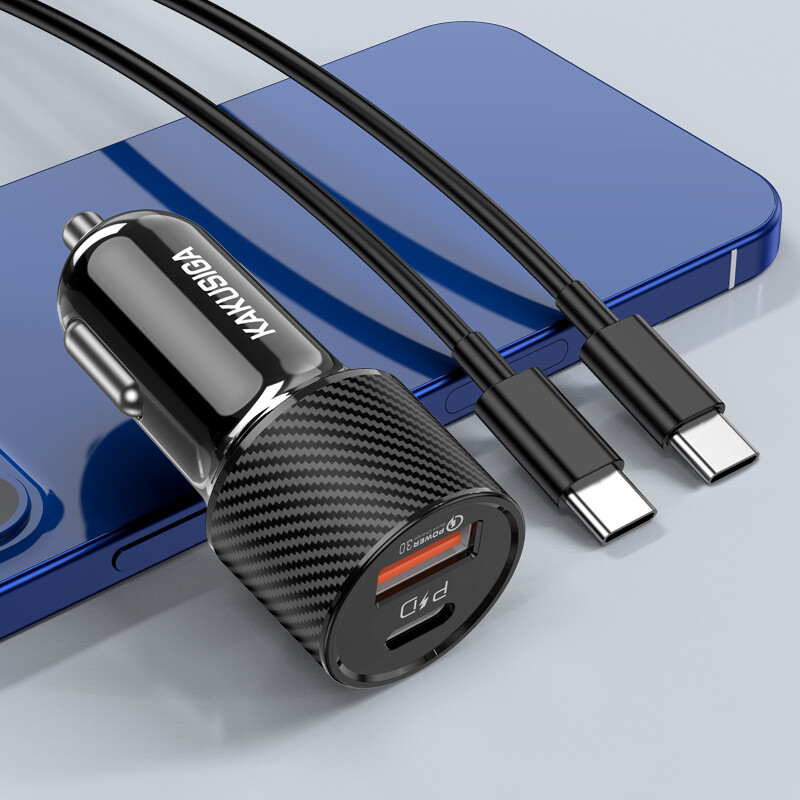 Kaku PD+QC3.0 Car Charger Set (Type-C To Type-C) KSC-678 Ruilian