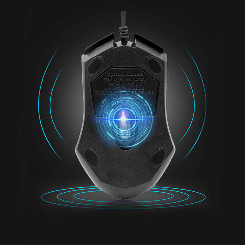 Kaku Three-Button Optical Mouse, Black, KSC-357 LANGSI