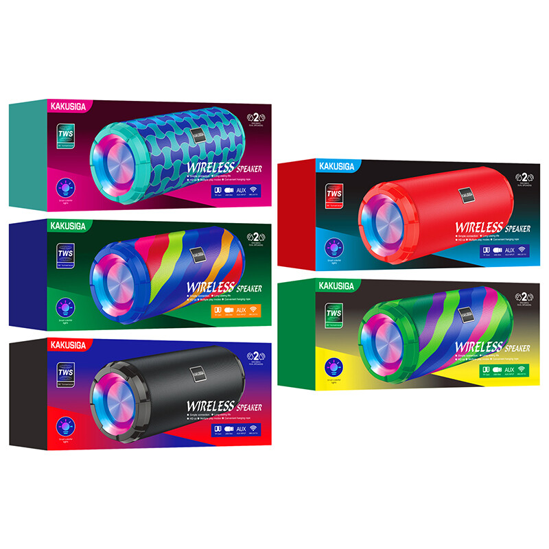 Kaku Rainbow Colorful Sports Bluetooth Speaker, Black, KSC-609