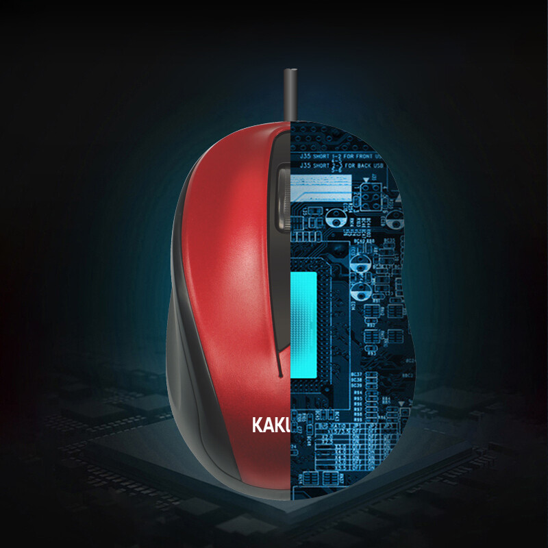 Kaku Three-Button Optical Mouse, Black, KSC-356 QIYAO