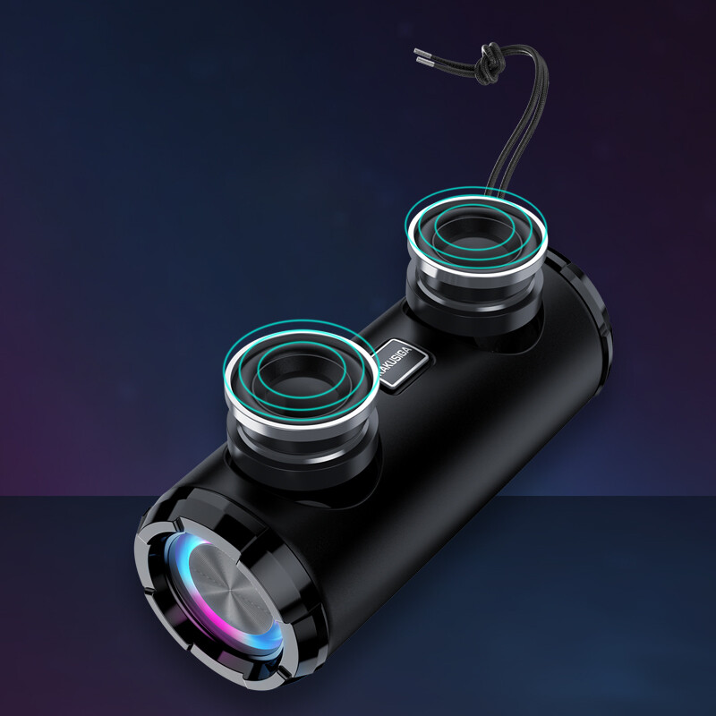 Kaku Rainbow Colorful Sports Bluetooth Speaker, Black, KSC-609