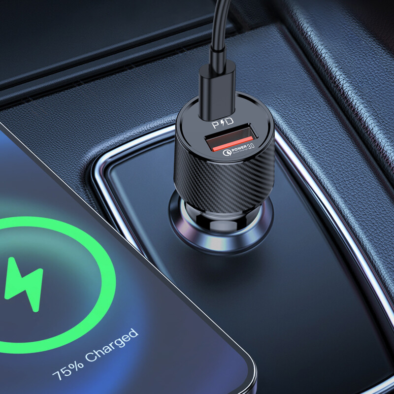 Kaku PD+QC3.0 Car Charger Set (Lightning To Type-C) KSC-678 Ruil