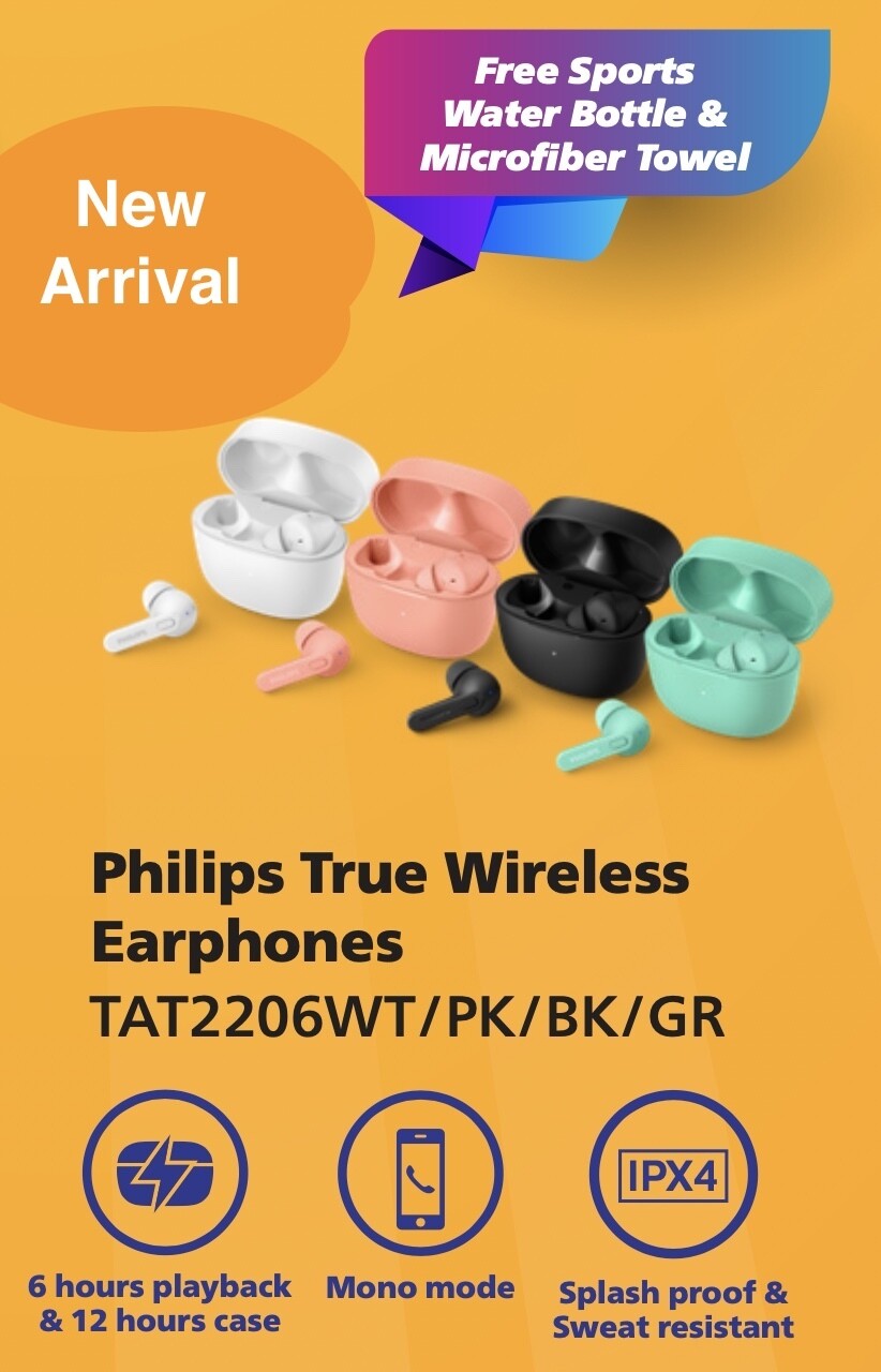 TWS (1000 Series) 6 hours playback &amp; 12 hours case IPX 4, Voice Assist, Mono Mod