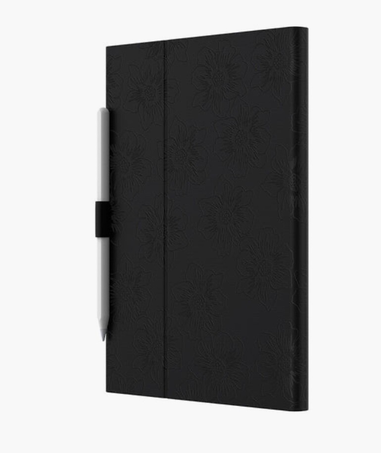 Kate Spade New York iPad 7/8/9 10.2 Envelope Folio, Reverse Hollyhock Black