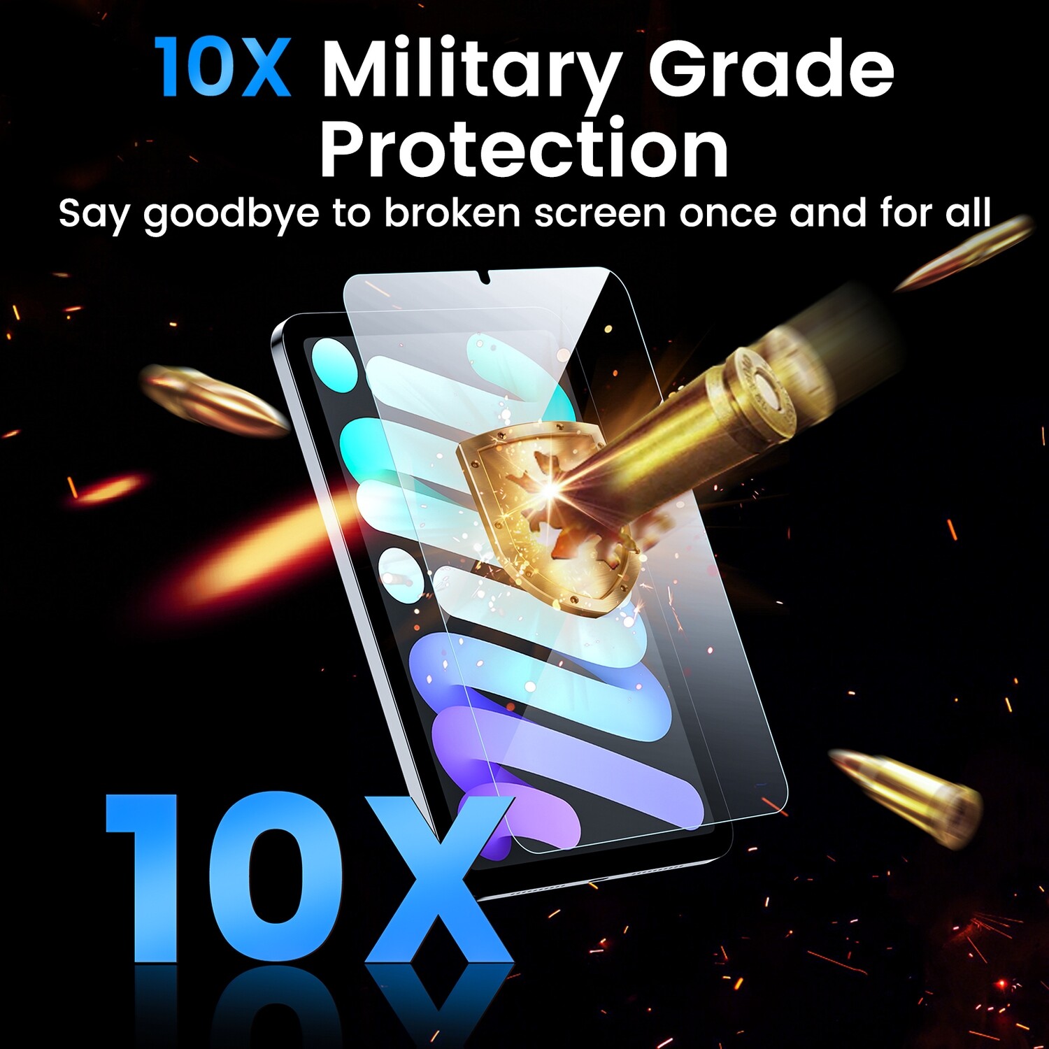 311195-TDG iPad 10.9/11 Tempered Glass, 2.5D Clear