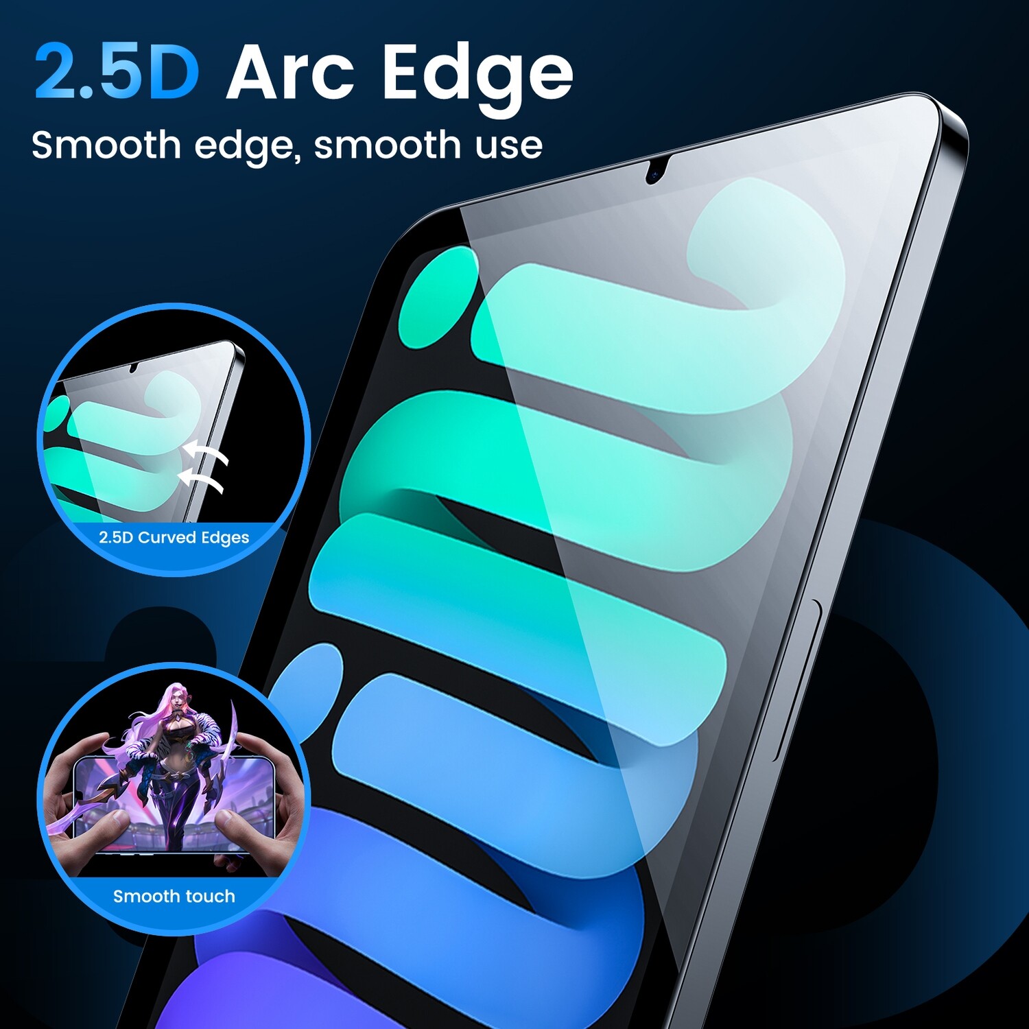 311195-TDG iPad 10.9/11 Tempered Glass, 2.5D Clear