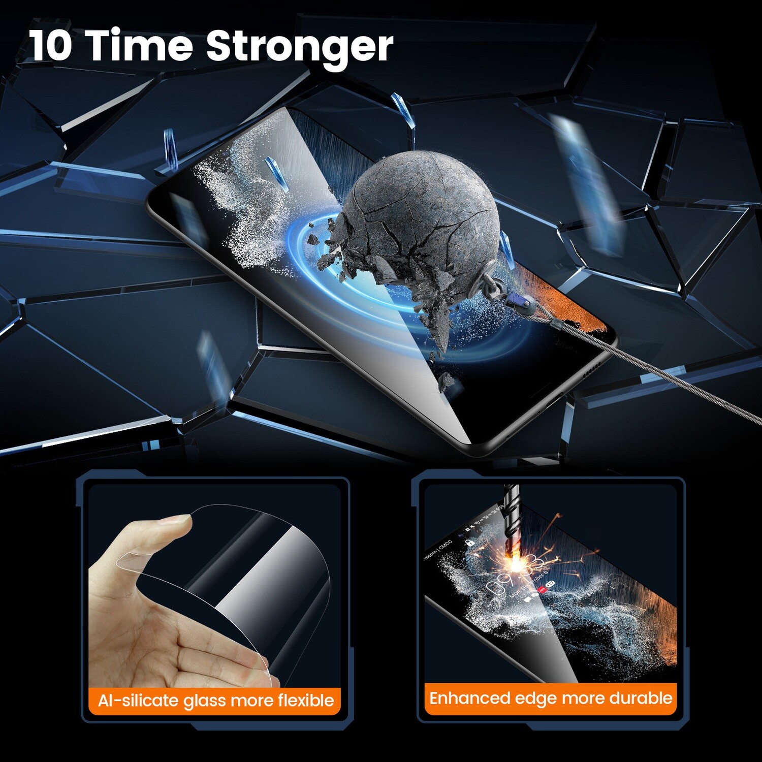 310204-TDG Samsung S22+ 6.6&quot; Tempered Glass,