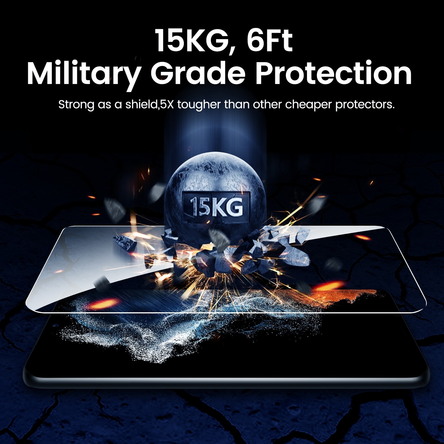 310204-TDG Samsung S22+ 6.6&quot; Tempered Glass,