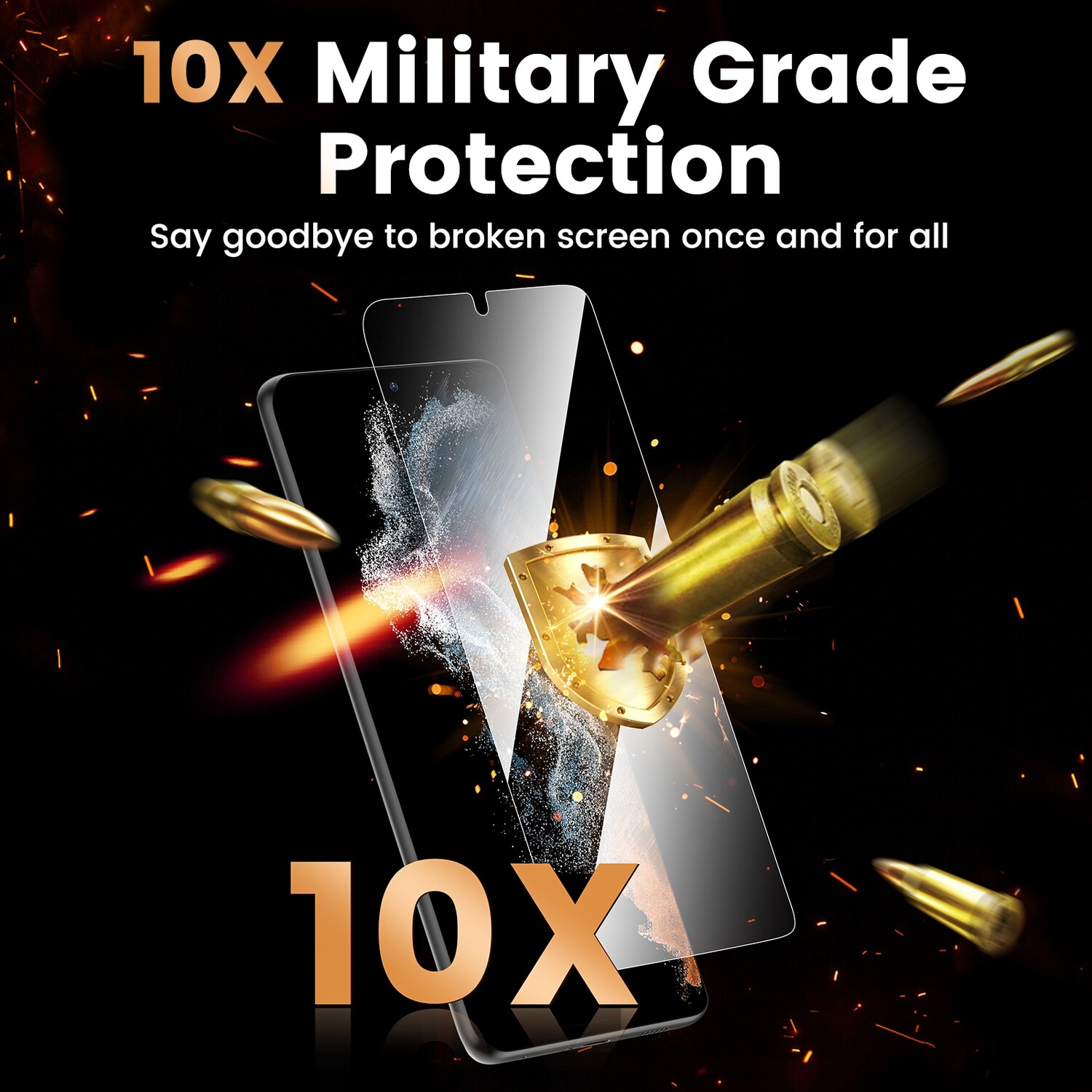 310204-TDG Samsung S22+ 6.6&quot; Tempered Glass,