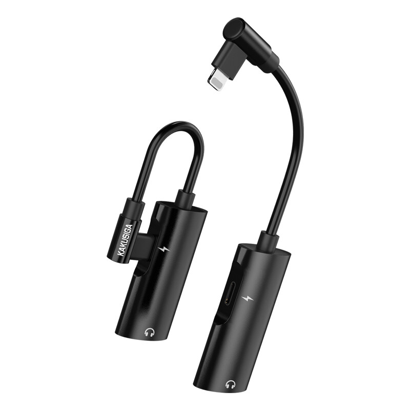 Kaku 4 In 1 Audio Converter (Lightning), Black