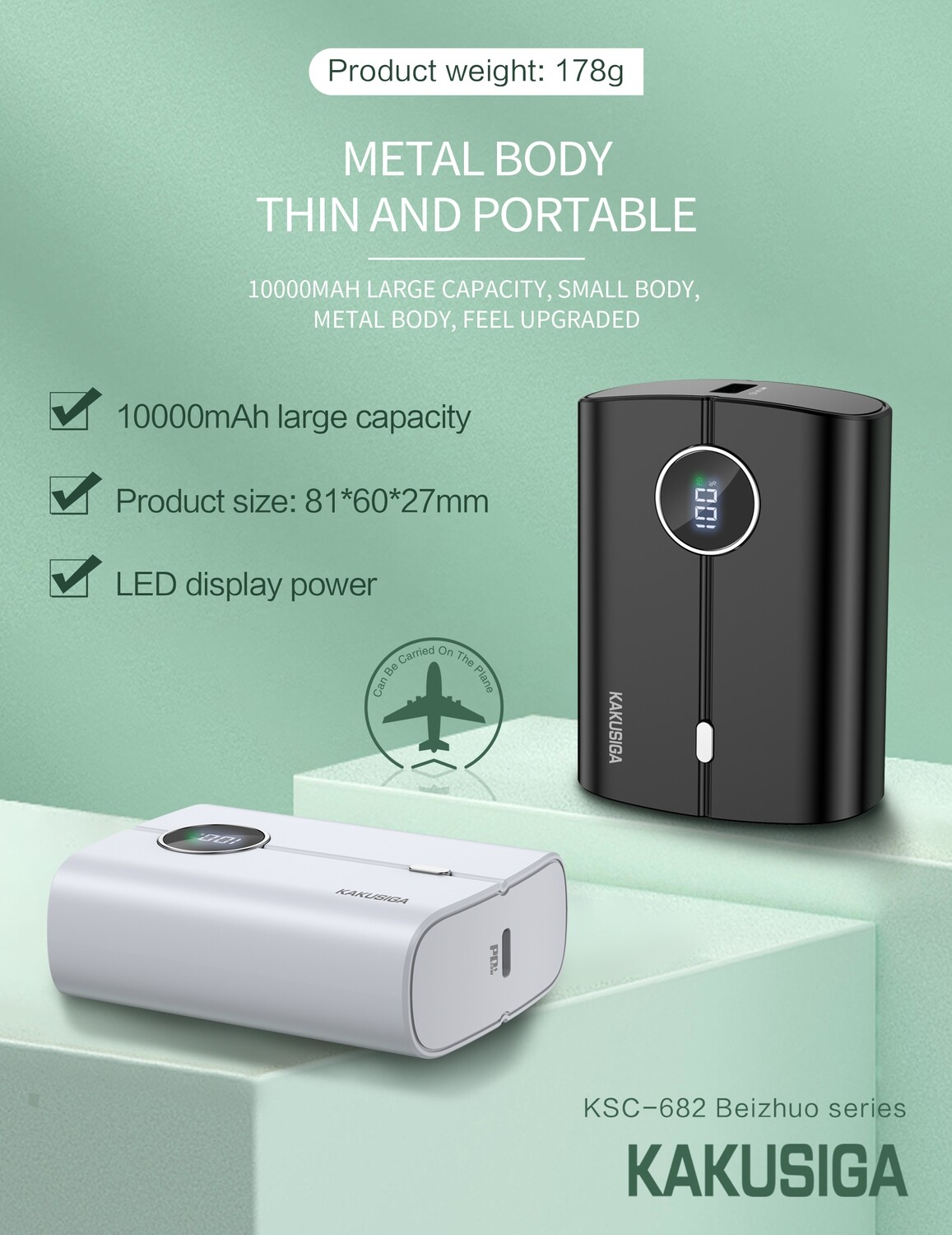 Kaku KSC-682 PD 10,000mAh blk