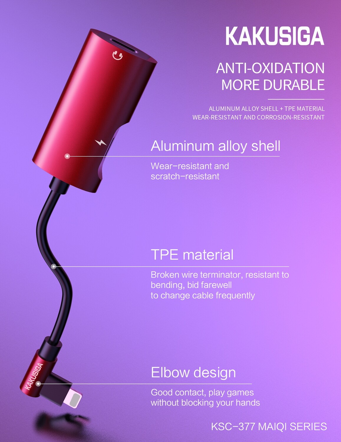 Kaku 4 In 1 Audio Converter (Type-C), Black