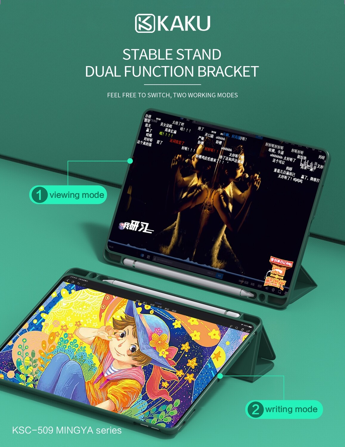 Kaku iPad Pro 11 2021, Black, MINGYA