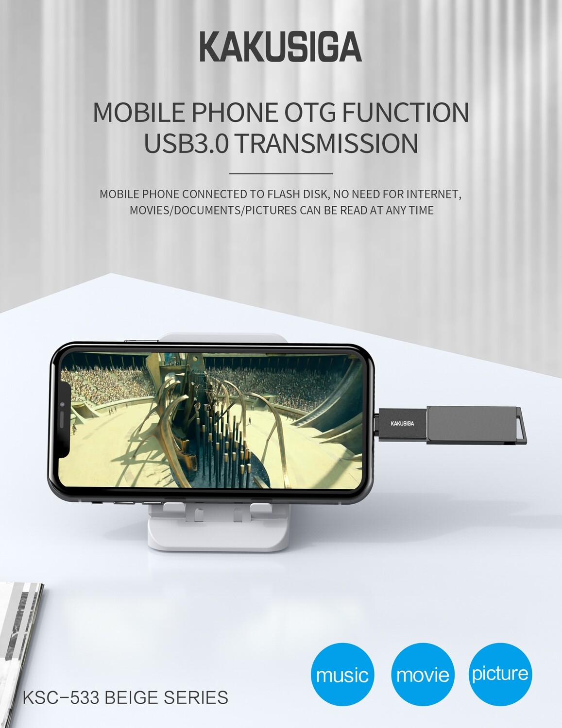 Kaku Micro OTG Adapter, Black