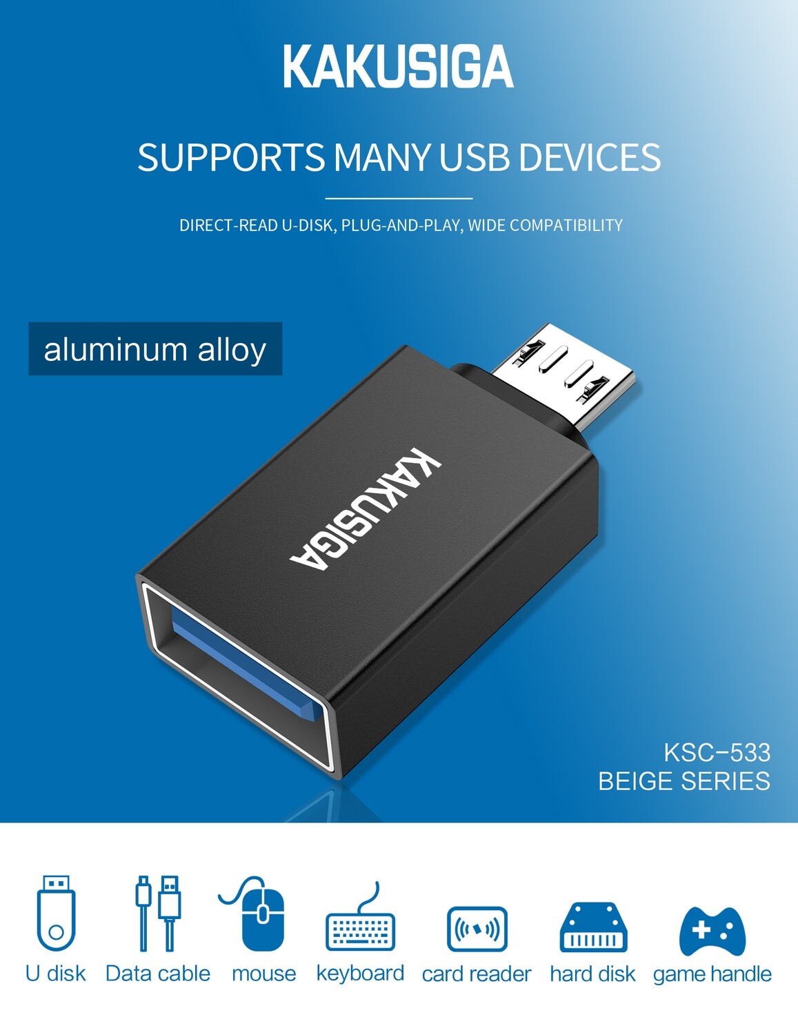 Kaku Micro OTG Adapter, Black
