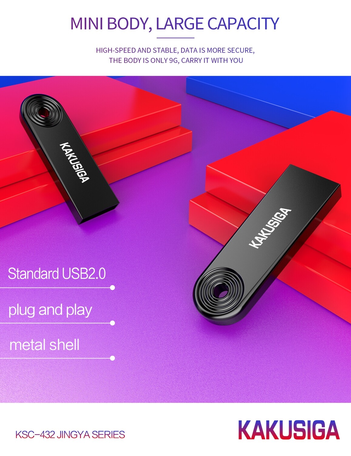 Kaku High Speed Flash Disk (64G), Black