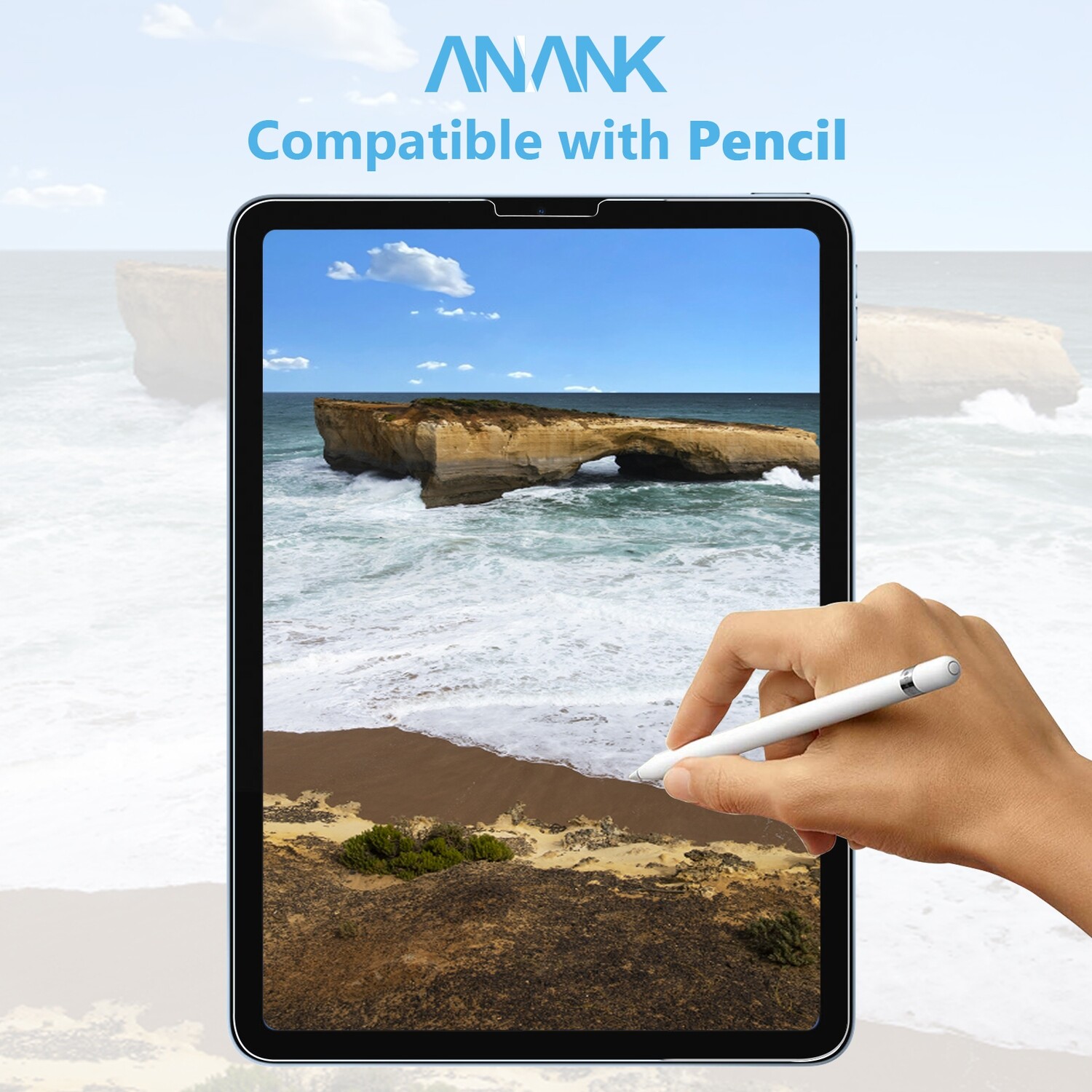 651428-Anank iPad 7 10.2 Tempered Glass, Clear (Screen Pr