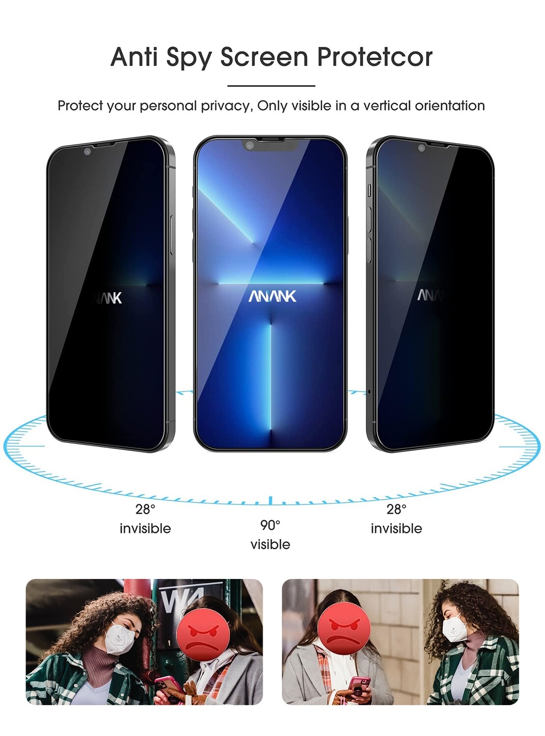 6972024652418-Anank iPhone 13 Pro Max/14 Plus 2.5D Reinforced
