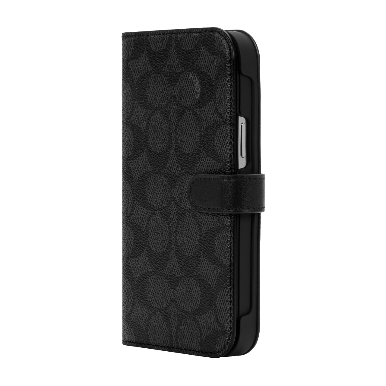 Coach iPhone 13 Pro Max Folio, Signature C Black