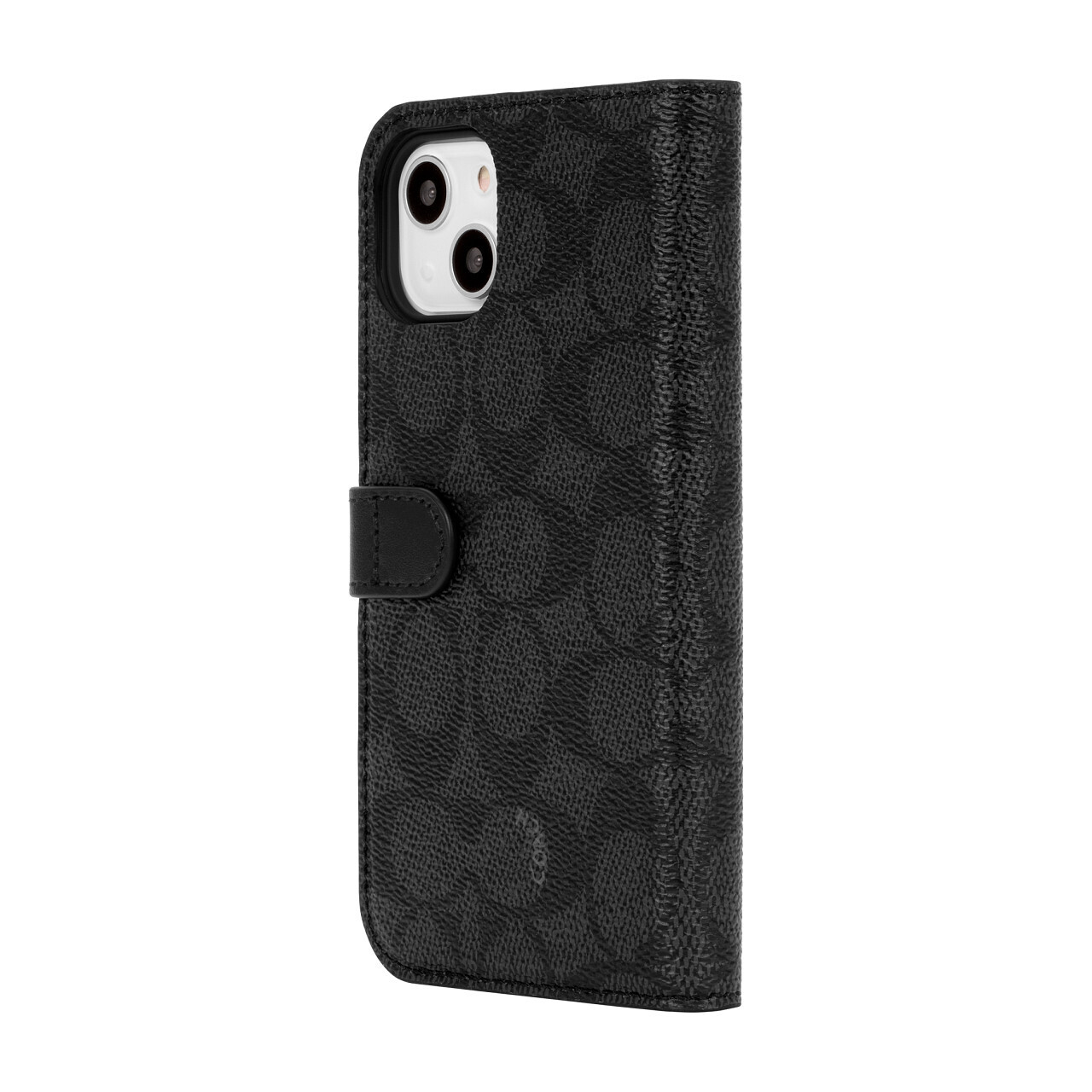 Coach iPhone 13 Folio, Signature C Black