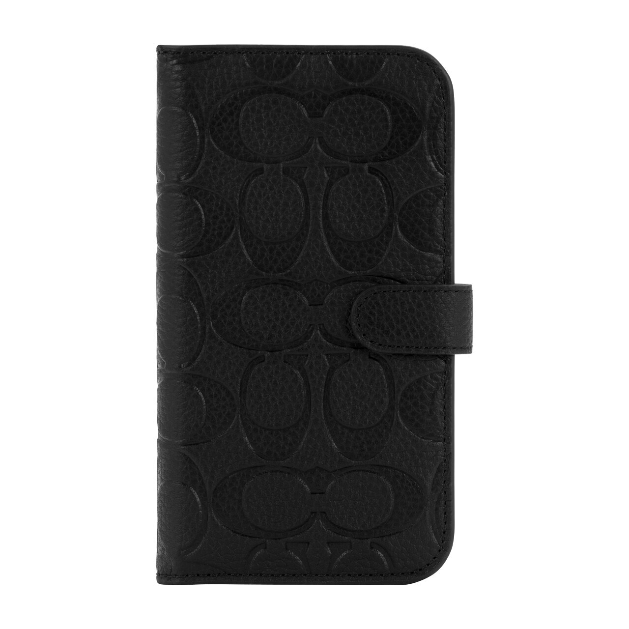 &lt;p&gt;Coach iPhone 13 Pro Leather Folio, Black Emboss Signature C Pebbled Leather&lt;/p&gt;