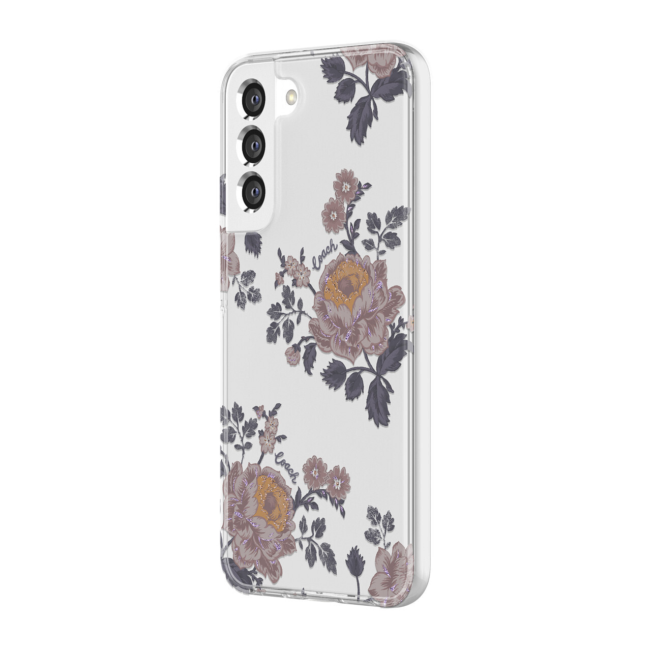 Coach Samsung Galaxy S22 Plus 5G Protective, Moody Floral/Purple/Multi/Clear/Gli