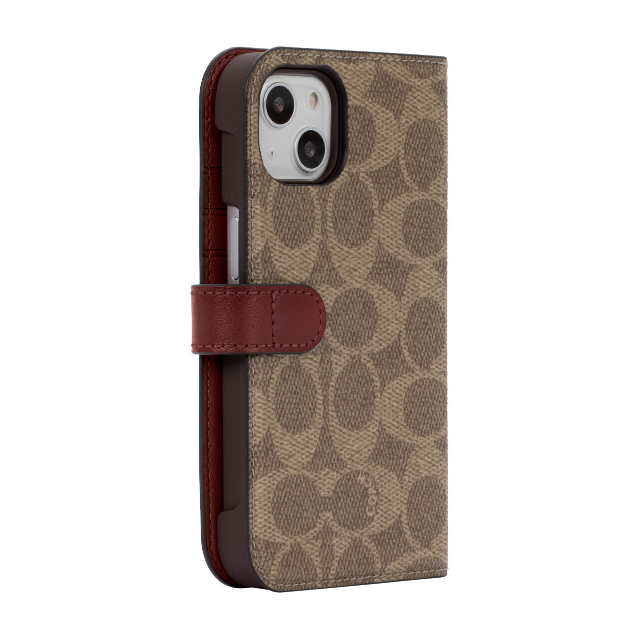 Coach iPhone 13 Folio, Signature C Khaki