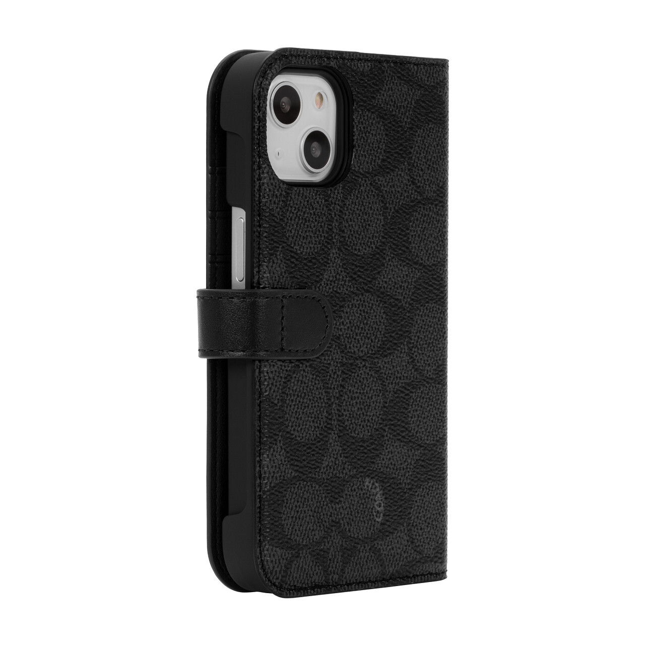 Coach iPhone 13 Folio, Signature C Black