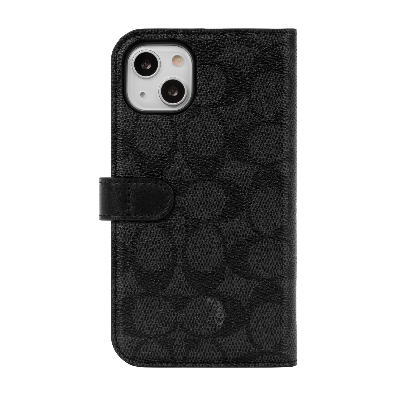 Coach iPhone 13 Folio, Signature C Black