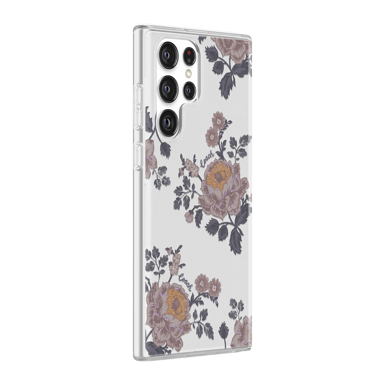 Coach Samsung Galaxy S22 Ultra 5G Protective, Moody Floral/Purple/Multi/Clear/Gl
