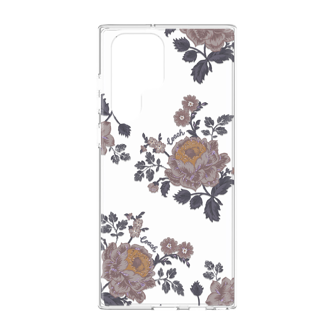 Coach Samsung Galaxy S22 Ultra 5G Protective, Moody Floral/Purple/Multi/Clear/Gl