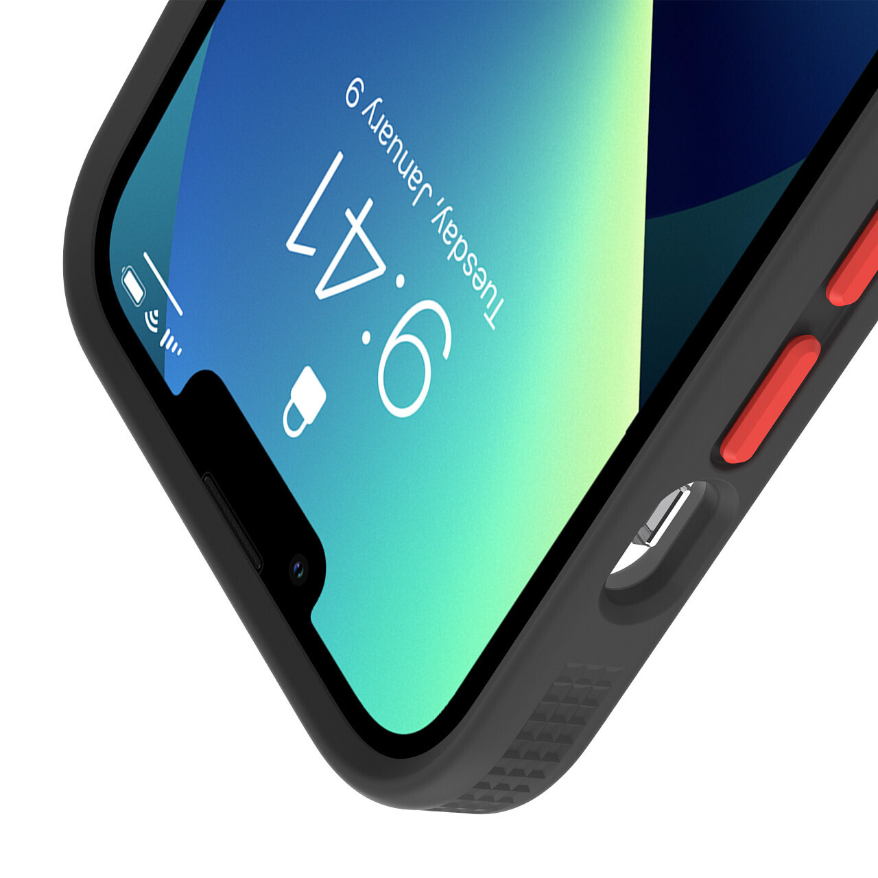 Incipio iPhone 13 Pro Optum, Meteor Gray/Raven Gray/Lava Red