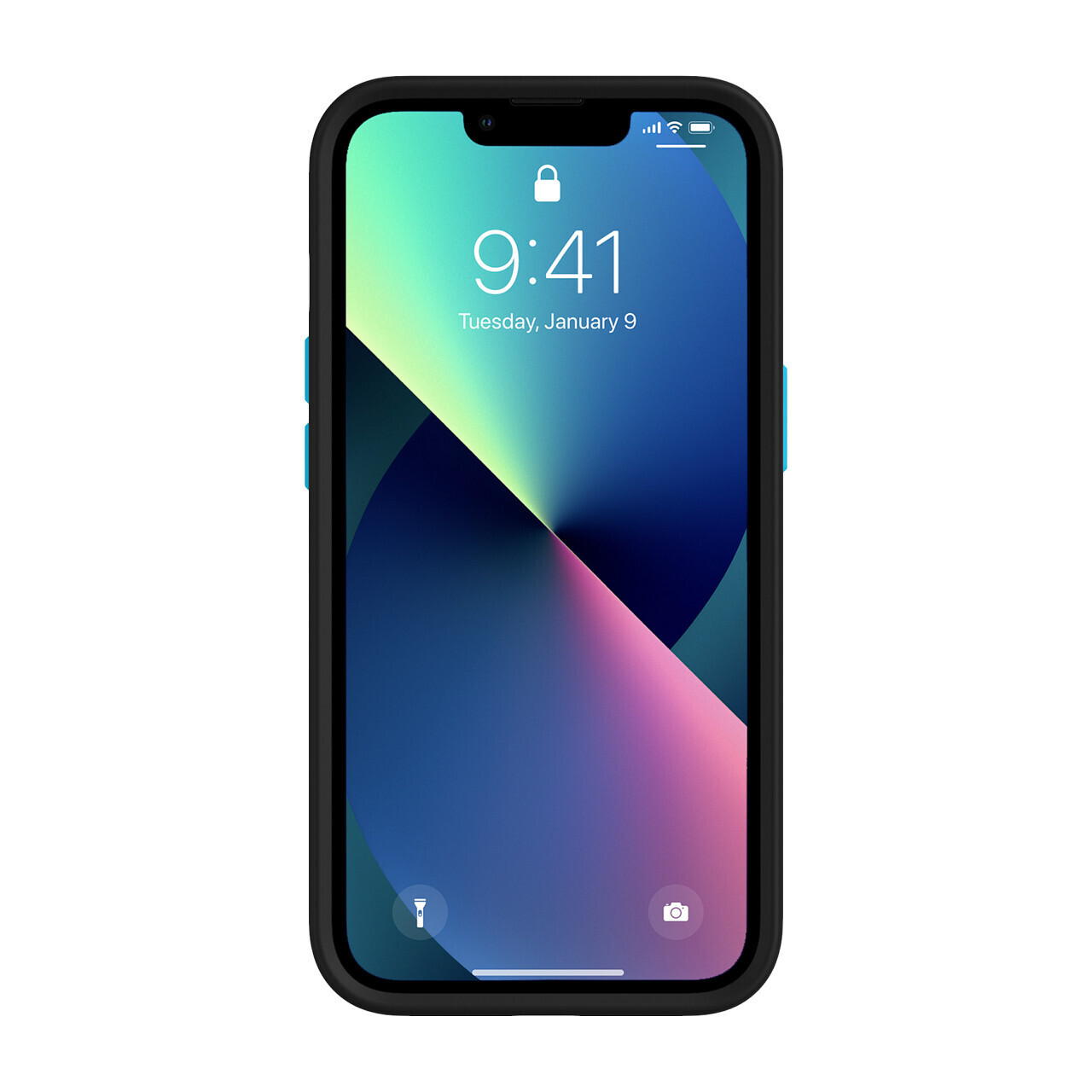 Incipio iPhone 13 Pro Optum, Black Oyster/Black/Electric Blue