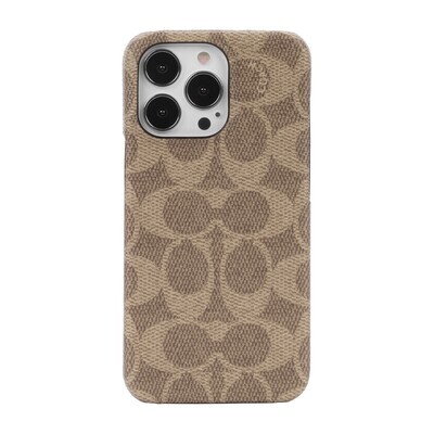 Coach iPhone 13 Pro Slim Wrap, Signature C Khaki - view 1