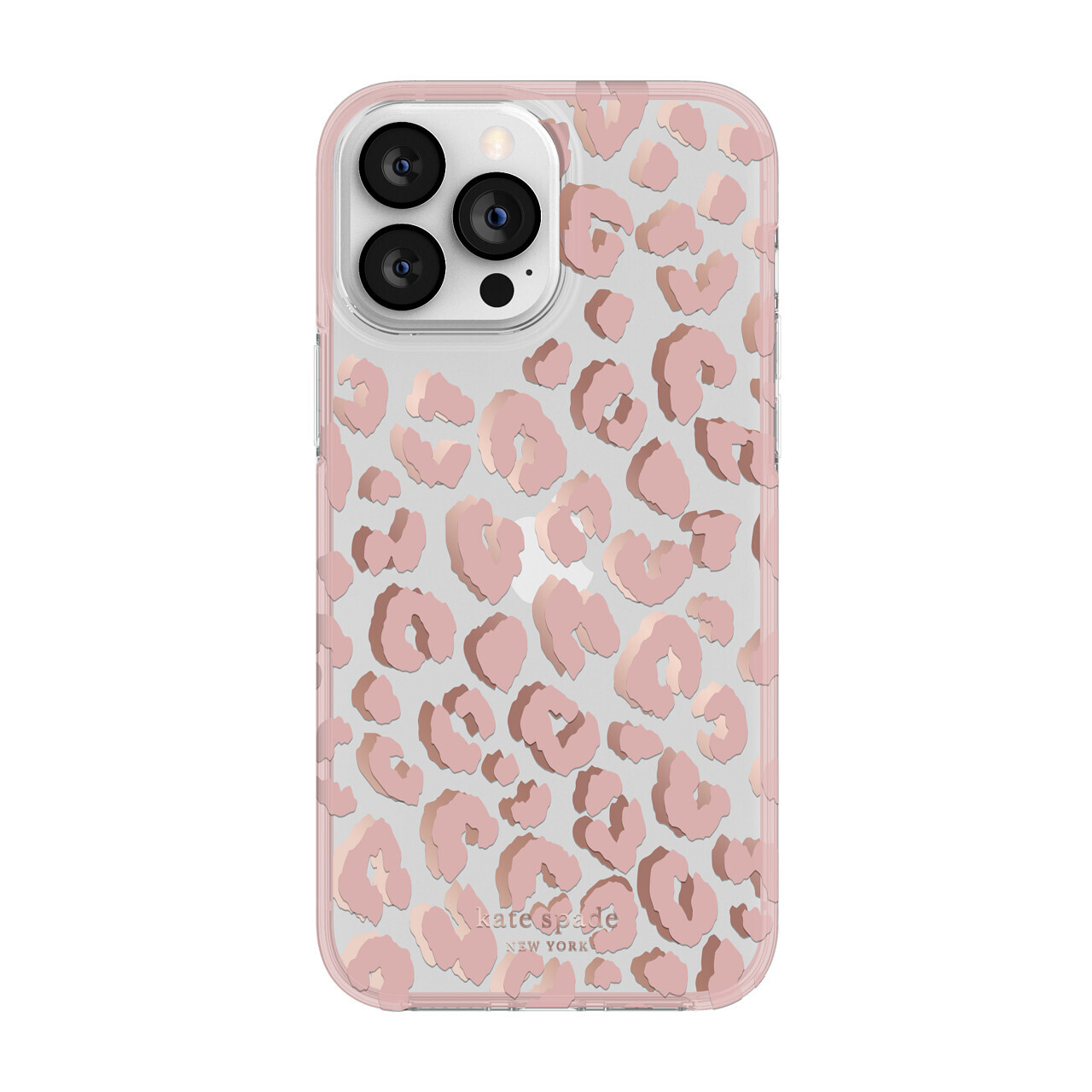 Kate Spade New York iPhone 13 Pro Max Protective Hardshell, City Leopard Pink/Ro