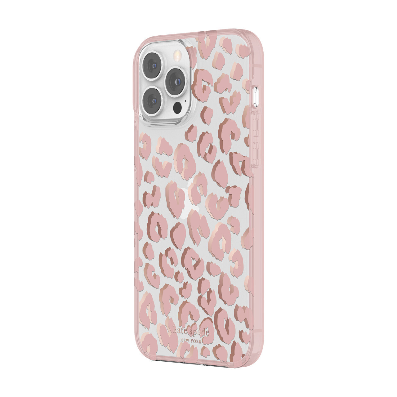 Kate Spade New York iPhone 13 Pro Max Protective Hardshell, City Leopard Pink/Ro