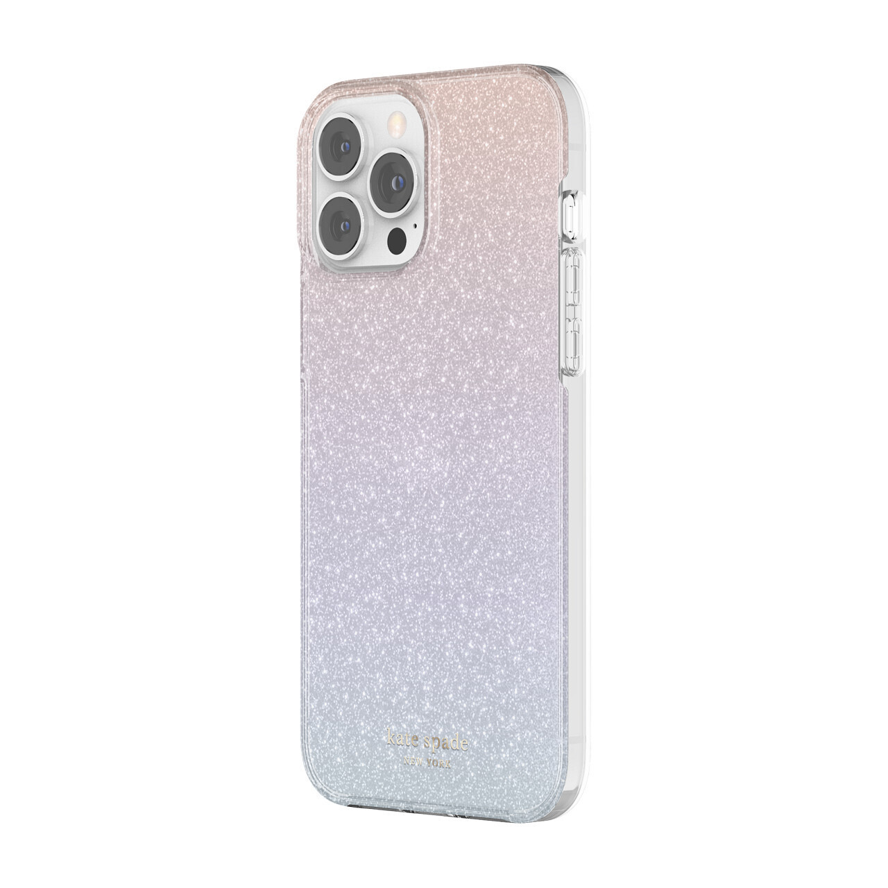 Kate Spade New York iPhone 13 Pro Protective Hardshell, Ombre Glitter/Pink/Purpl